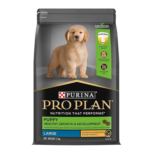PURINA Pro Plan Puppy Kibble Food for Large Sized Dogs, 3Kg Pack
