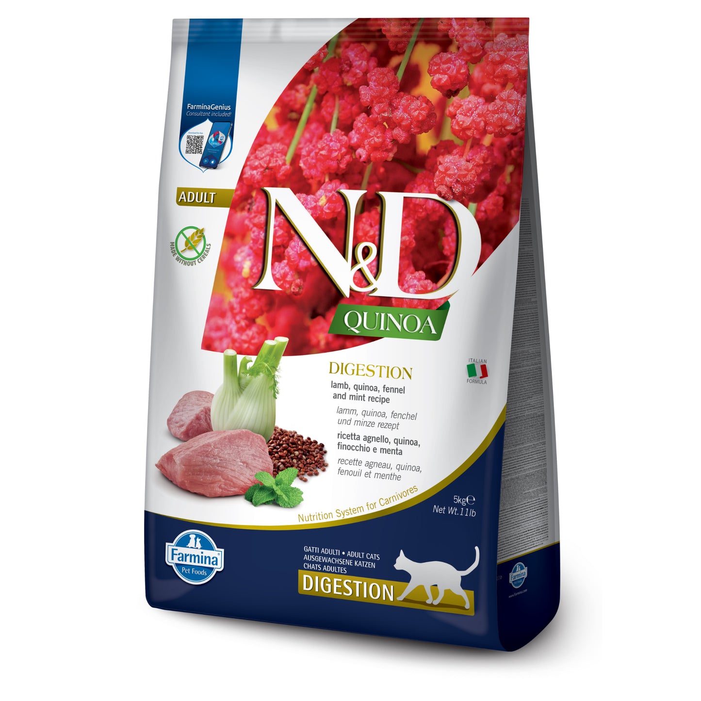 N&D QUINOA CAT DIGESTION LAMB ADULT 1.5 KG