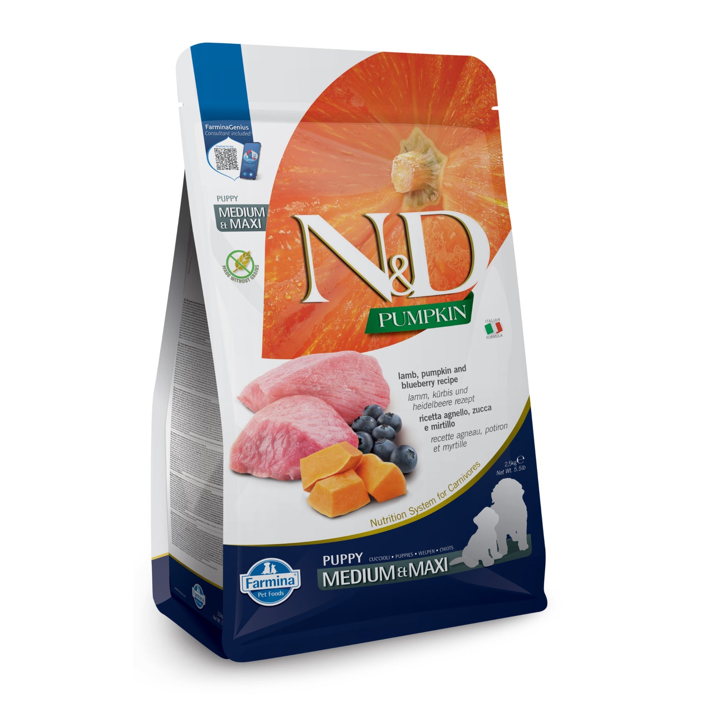 N&D PUMPKIN DOG LB & BB PUPPY MED/MAXI