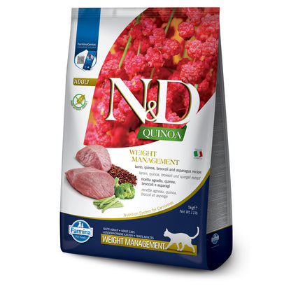 N&D QUINOA CAT WEIGHT MANAGEMENT LAMB ADULT