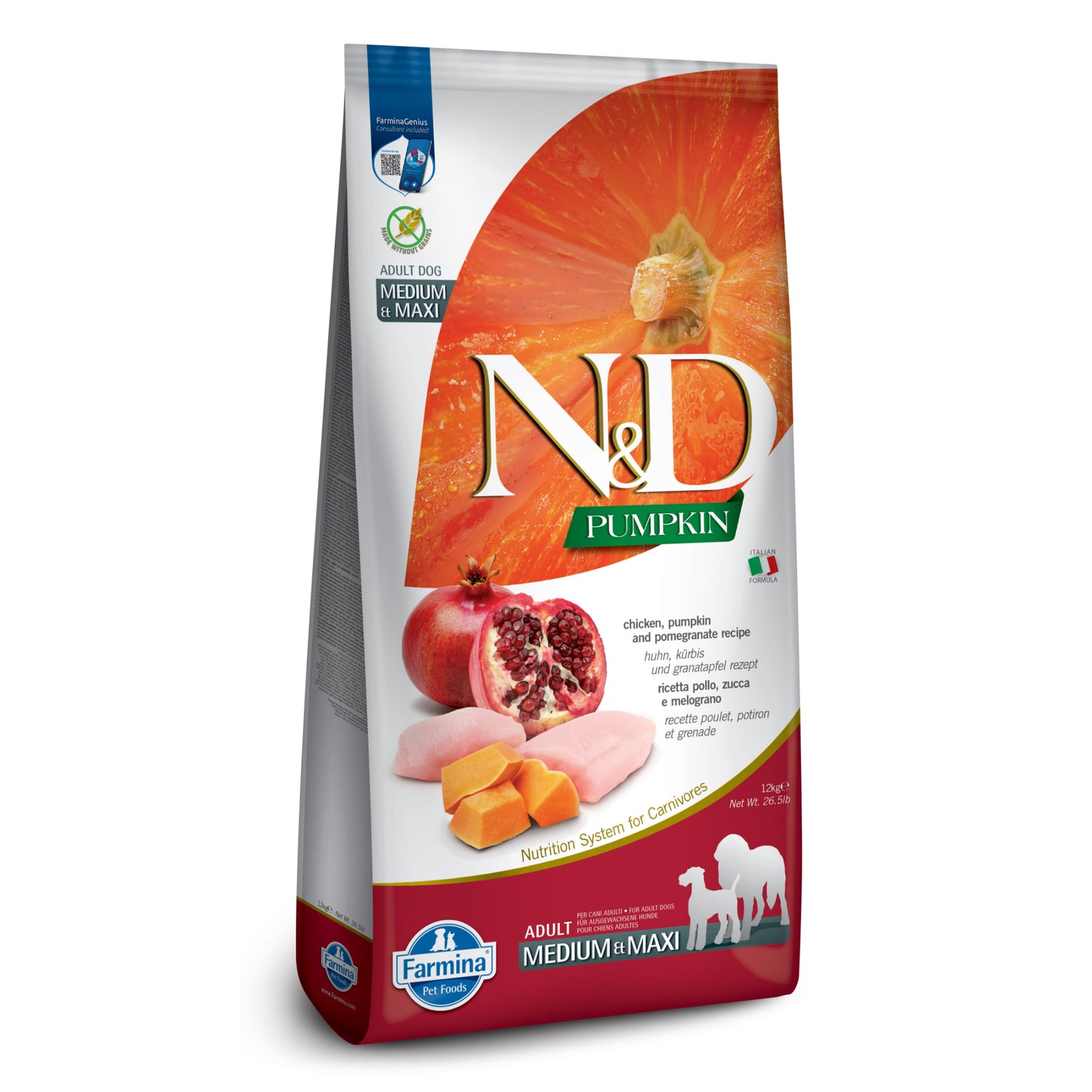 N&D PUMPKIN DOG CP ADULT MED/MAXI
