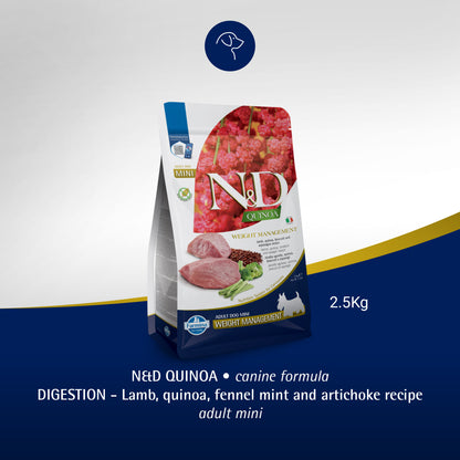 N&D DOG QUINOA DOG WEIGHT MANAG LAMB ADULT MINI